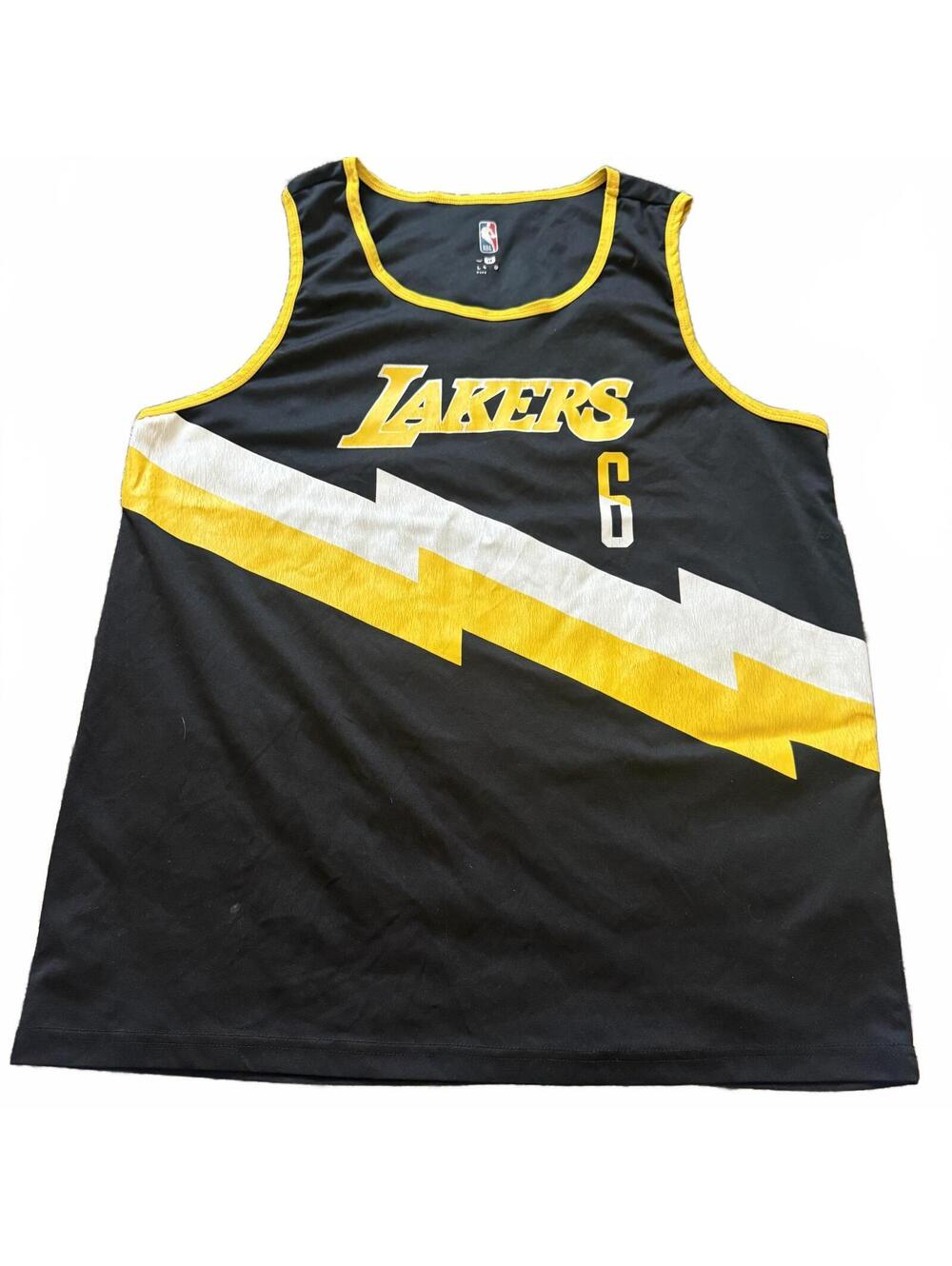 Los Angeles Lakers LeBron James #6 Black Jersey Tank Size Large